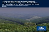 Tree plantation investment and partnerships in Australia ...€¦ · Tree plantation investment and partnerships in Australia: an analysis of past experiences 1 Key points — Past