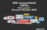 20 essential KPIs · 6 No objectives, No KPIs ! Firstly, before developing KPIs, you must have your clearly defined objectives, or at least those concerning digital and social media