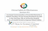 Clinical Safety Effectiveness Session 6uthscsa.edu/cpshp/CSEProject/Increase Communication of Essential... · Clinical Safety & Effectiveness Session # 6 Increased Communication of