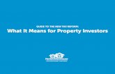 GUIDE TO THE NEW TAX REFORM: What It Means for Property ...€¦ · Guide to the New Tax Reform RentersWarehouse.com Key Changes That Will Impact Property Investors 1 Tax Rate Reductions