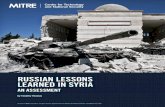 Russian Lessons Learned in Syria › sites › default › files › publications › ...result of combat operations there. Lessons learned range from the initial deployment of forces