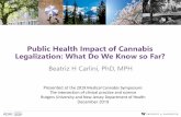 Public Health Impact of Cannabis ... - cpe.rutgers.edu FINAL Carlini 12.15.19.pdf · State Cannabis Programs 2016 2016 2016 2018 2018 2016 ^ * VT and DC have legal medical marketplaces,