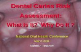 Dental Caries Risk Assessment - National Oral Health Conference · 2012-03-12 · Value of Caries Risk AssessmentValue of Caries Risk Assessment ¾Makes prevention strategies cost-effective