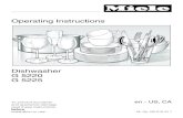 Operating Instructions - Miele · domestic households and in similar working and residential environments such as, shops, offices and showrooms or guest houses. The dishwasher is