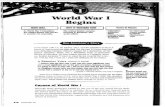 World War I Beginsthree years. What made the United States change its policy in 1917? War . II. Causes of World War I . Although many Americans wanted to stay out of the war, several