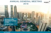 ANNUAL GENERAL MEETING 2018 - exelcomposites.com · Revenue by customer segment, Industrial Applications EUR million 40.3 48.3 17.5 21.3 15.3 16.7 0,0 20,0 40,0 60,0 80,0 100,0 2016