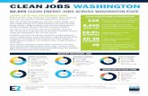 CLEAN JOBS WASHINGTON · CLEAN JOBS WASHINGTON 82,859 CLEAN ENERGY JOBS ACROSS WASHINGTON STATE1 LIVING UP TO THE EVERGREEN NAME When it comes to clean energy jobs, the Evergreen