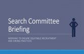 Search Committee Briefing - Pennsylvania State University Search Committee Uncovering Unconscious or