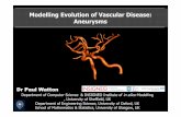 ModellingEvolution of Vascular Disease: Aneurysms · Aneurysms Dr Paul Watton Department of Computer Science & INSIGNEO Institute of in silico Modelling, University of Sheffield,