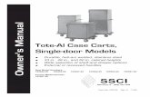 Tote-Al Case Carts, Single-door Models · Chapter 1 - General Information 4 SSCI - Suburban Surgical Company, inc. Shelf Options Model Part Numbers The SSCI part numbers, handle styles,