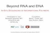 Beyond RNA and DNA - NASA › IPM › IPM2012 › PDF › Revised_Orals › Carr-1136.pdfBeyond RNA and DNA IN-SITU SEQUENCING OF INFORMATIONAL POLYMERS Christopher E. Carr Research