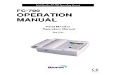 FC-700 OPERATION MANUAL - Bionet North America€¦ · Fetal Monitor FC-700 Operating Manual Terms of Warranty - This product is manufactured and passed through strict quality control