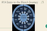 #14 Intro to the Hero’s Journey /5 · the Hero’s Journey •MOST stories & myths follow this structure •Not just a physical journey, but an emotional and psychological one of