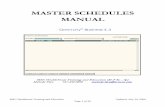 MASTER SCHEDULES MANUAL€¦ · schedule creation and can change values for the daily schedule percentage booked as the date of the schedule approaches. For example one threshold