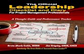 The Official Leadership Checklist and Diary For Project ... › wp-content › uploads › ... · successful project leadership strategies. Most publications focus on the technical