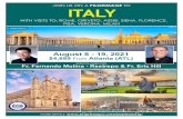 JOIN US ON A PILGRIMAGE ITALY › poptransfig › italy › Italy Flyer2.pdf · architecture of the city of Florence. It was designed by Filippo Brunelleschi in the 13th century.