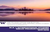 M.A. IN INTERNATIONAL STUDIES REECAS PROGRAM HANDBOOK · of the Kennan Institute for Advanced Russian Studies at ... about the many REECAS-themed film festivals, cultural festivals,