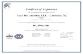 ISO 9001:2015 Certificate | Carlstadt, NJ | Toyo Ink America, LLC › about › Toyo-Ink-America-Carlstadt... · 2020-05-07 · Toyo Ink America, LLC - Carlstadt, NJ 350 Starke Rd