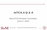 mTCA.4 Q & A...–Automatic load switchover feasible for failure of 1 among N identical blades in shelf –In mTCA.4 Controls-DAQ with mixed function analog-digital AMCs and I/O cabling
