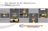 Air Hoists & Air Balancers ENDO Series ...EHB-50ABC 88.2 (40.0) 6.2 (1.9) EHB-85ABC 132.3 (60.0) 6.2 (1.9) EHB-130ABC 187.4 (85.0) 6.2 (1.9) Conductix-Wampfler proudly offers the ENDO