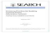 Promising Practices for Auditing Criminal History ......Promising Practices for Auditing Criminal History Information Systems 2 Background In August 2016, SEARCH, The National Consortium