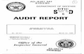 DEPARTMENT OF DEFENSE SMAR9 · results of the audit are summarized in the following paragraphs, ; and the details, recommendations, management comments, and audit *. responses are