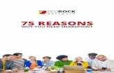 75 REASONS - Custom software for enterprise to entrepenuers...75 REASONS WHY YOU NEED SHAREPOINT Management 1. Create a site instantly with unique permissions. This allows you to create