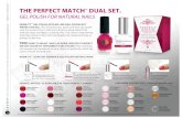 TM THE PERFECT MATCHTM DUAL SET. GEL POLISH FOR … · perfect as day one. FREE DARE TO WEARTM NAIL LACQUER CREATES A PERFECT MATCH COLOR TO THE NOBILITY GEL POLISH. This matching