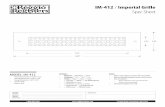 RR Spec Sheets Imperial - Amazon S3 · 2020-06-16 · IM-412 / Imperial Grille Spec Sheet 9.1949 MODEL: IM-412 • Duct Size Dimensions: 10.00” x 2.25 ...