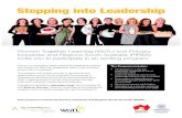 Stepping into Leadership€¦ · The remainder of the Stepping into Leadership course costs are provided by PIRSA and Ag Consulting Co. Participants will cover their own airfare,