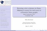 Brewing color schemes in Stata: Making it easier for end ... · Brewing color schemes in Stata: Making it easier for end users to customize Stata graphs Stata Conference 2015 Columbus,