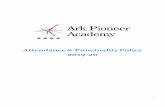 Attendance & Punctuality Policy 2019-20 - Ark Pioneer · attendance and punctuality details or issues. Tutors and Heads of Year will be in regular contact with parents where there