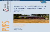 National Survey Report of PV Power Applications in Sweden · For the purposes of this report, PV installations are included in the 2016 statistics if the PV modules were installed