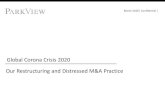 Global Corona Crisis 2020 Our Restructuring and Distressed ... · Fairness opinion for transactions and debt-to-equity swap Liquidation value analysis and valuation of debt and mezzanine