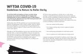 WFTDA Return to Roller Derby Guidelines - version 1 › files › covid-19 › WFTDA-COVID... · 2020-06-02 · Page 1 | May 29, 2020 VERSION 1 The WFTDA COVID-19 Guidelines to Return