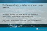 Regulatory challenges in deployment of smart energy systems · 2019-11-27 · Smart Grid policy to promote a sustainable energy system – national approach •Smart grid as part