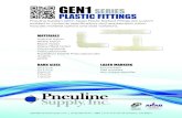 GEN1 SERIES PLASTIC FITTINGS · Pneuline Supply's GEN1 Series Plastic Barbed Fittings are custom molded to customer specifications and requirements which includes material options