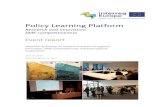 Policy Learning Platform - Interreg Europe...2018/08/14  · clusters a key resource in smart specialisation, cross sectoral collaboration, bottom up regional policy making and implementation,