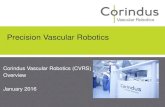 Precision Vascular Robotics - Corindus › pdf_doc › Corindus-Overview-Jan2016.pdf · • New System Sales annual market opportunity based on 5-year replacement cycle in 5,430 US