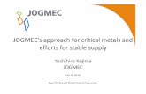 JOGMEC's approach for critical metals and efforts for ... › wp-content › uploads › 2018 › 11 › 06...• Japanese group (JFE Steel, Nippon Steel, Sojitz & JOGMEC) acquire
