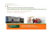 MPH CAPSTONE PROGRAM: Handbook for MPH & MD/MPH … · Capstone Handbook Version August 14, 2018 Departme nt ofPubli cH ealth Scie s—U Miller School dici 2 . GLOSSARY. Capstone