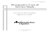 Prospective Cost of Service Study - Manitoba Hydro › docs › regulatory_affairs › pdf › electric › co… · The cost study conducted at Manitoba Hydro is an average embedded
