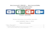 Accessible Spreadsheets with Microsoft Excel 2010 › ... › Accessible-Excel-User … · Web viewAuthor AccessU 2019 - Accessible Spreadsheets with Excel (Office 2010/2013) Created