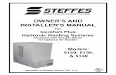 OWNER'S AND INSTALLER'S MANUAL - Steffes · Models: 5120, 5130, & 5140 Applicable to Software Version 2.00 - 2.19 OWNER'S AND INSTALLER'S MANUAL for Comfort Plus Hydronic Heating