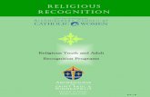 Religious Youth and Adult Recognition Programs › Offices › ACCW... · 2019-10-14 · Mary Magdalene Our Lady of Fatima appeared to three children in Fatima Portugal in 1917.Miracle
