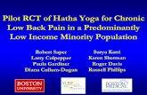 Pilot RCT of Hatha Yoga for Chronic Low Back Pain in a …€¦ · Chronic Low Back Pain (CLBP) ... Feasibility, safety and effectiveness of yoga for Feasibility, safety and effectiveness