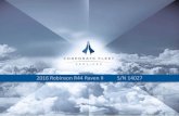 2016 Robinson R44 Raven II S/N 14027 - CFS Jetscfsjets.com/wp-content/uploads/2018/12/2016-Robinson-R44...2016 Robinson R44 Raven II S/N 14027, Registration N27BS THESE SPECIFICATIONS