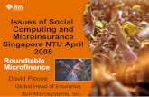 Issues of Social Computing and Microinsurance Singapore NTU …icrm.ntu.edu.sg/NewsnEvents/Doc/MiRT_Froums/Documents/2... · 2015-06-23 · •Value Aggregator: Value chain optimization,