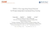 TDNN: A Two-stage Deep Neural Network for Prompt ...€¦ · Average performance on 8 prompts Method QWK PCC SCC Baselines RankSVM .5462 .6072 .5976 2L-LSTM .4687 .6548 .6214 CNN-LSTM