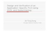 Design and Verification Application-specific.ppt[読 …wada/system11/Design and...Design and Verification of an Application-Specific PLD Using VHDL and SystemVerilog Gi-Yong Song